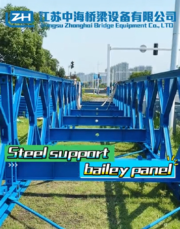 Slitstark Bailey Bridge stål Q345B varmförzinkad Box Truss Bridge