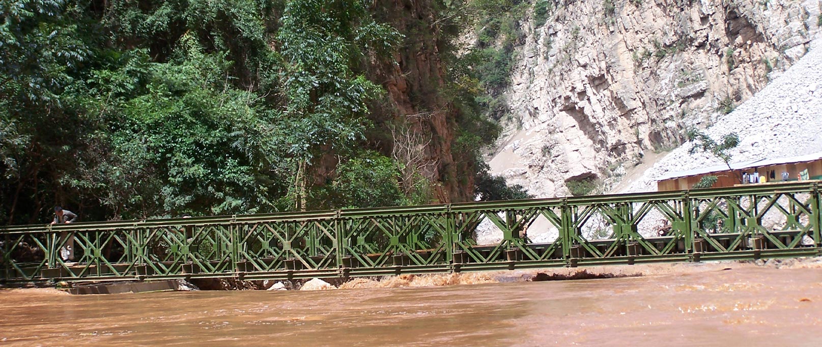 Pudu River Steel Bridge i Luquan County, Yunnan