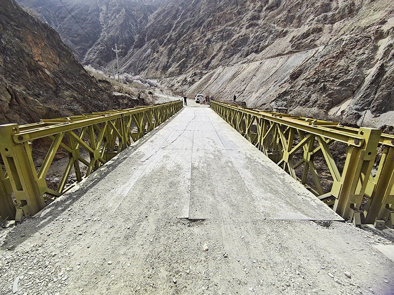 CB 100 Bailey Bridge dubbelrad enlagers målad korrosionsbeständig Bailey Bridge